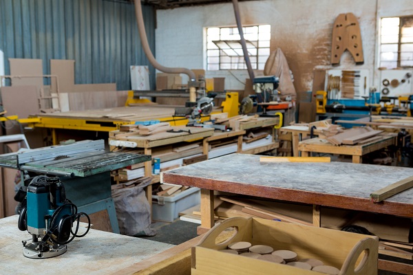 All'interno del laboratorio di un falegname
